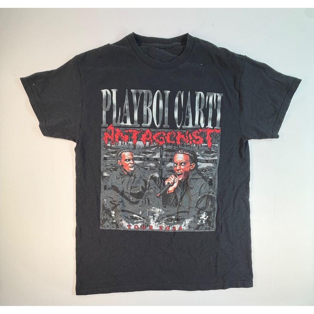 Playboi Carti Antagonist Tour 2024 T-Shirt Black Ken Carson Destroy Lonely Small